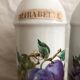 Porcelain bottle duo for mirabelle and raspberry brandy