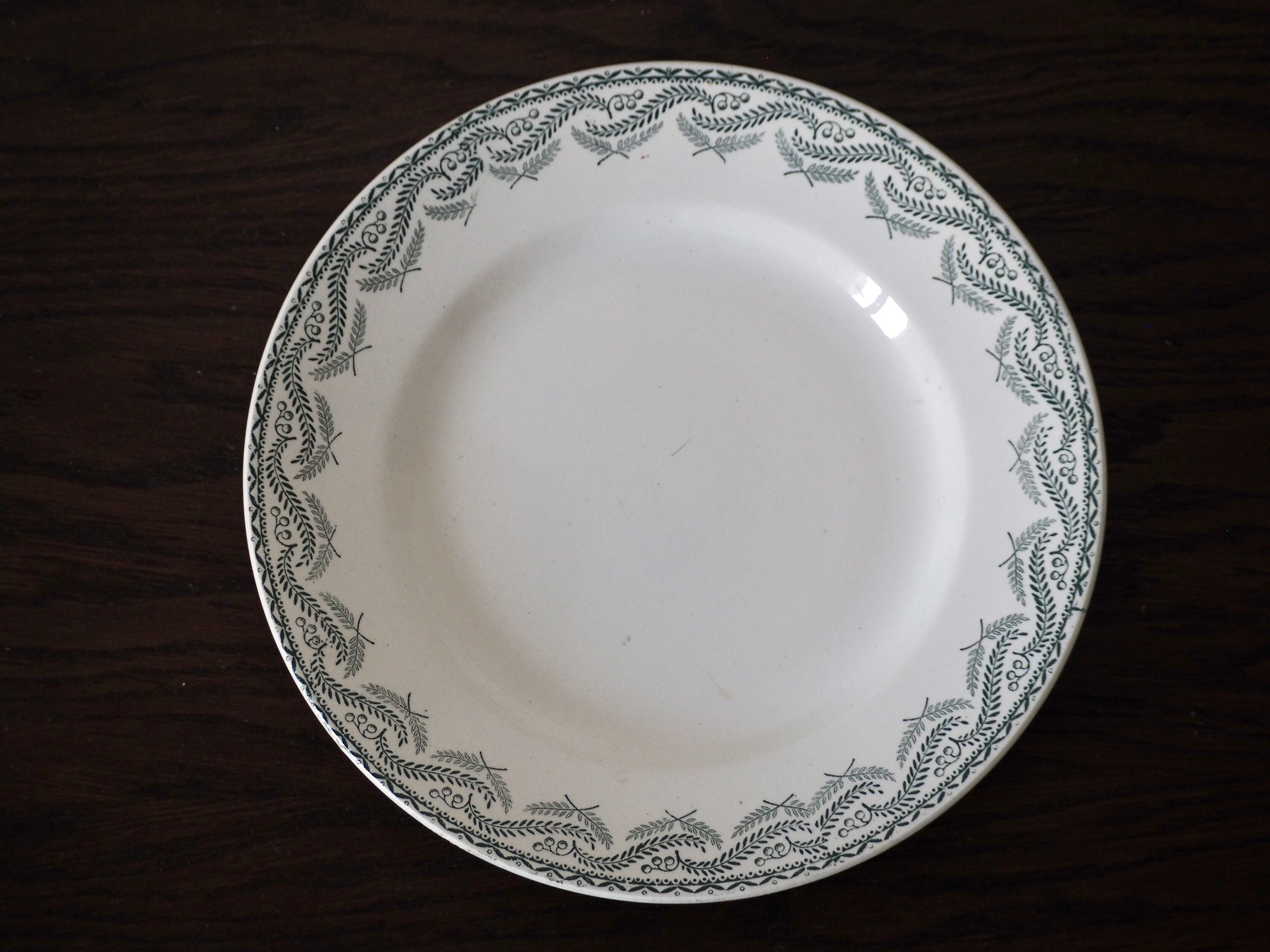 Set of 6 Terre de Fer plates, Réjane St Amand model
