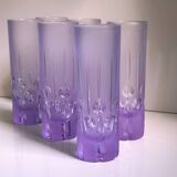 6 verres à long drink italiens de l'ère spatiale - Alexandrite, années 1970