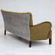 Années 1950-60, canapé danois 3 places, état d'origine, coton/laine, bois de hêtre.