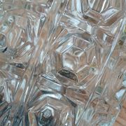 Vase en verre, motif "octogones"