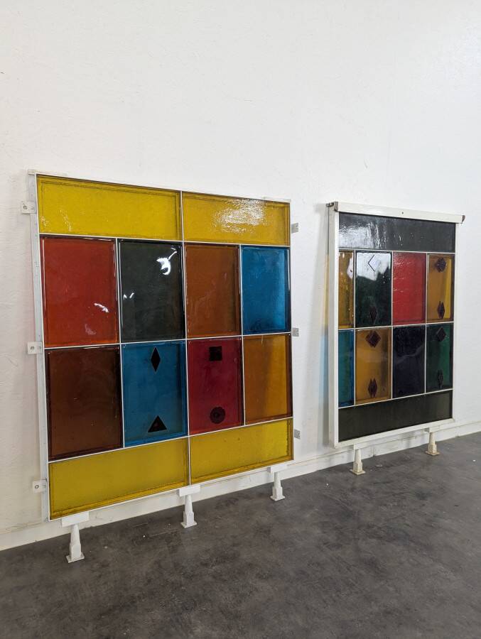 Panneau en dalles de verre colorées Saint Gobain
