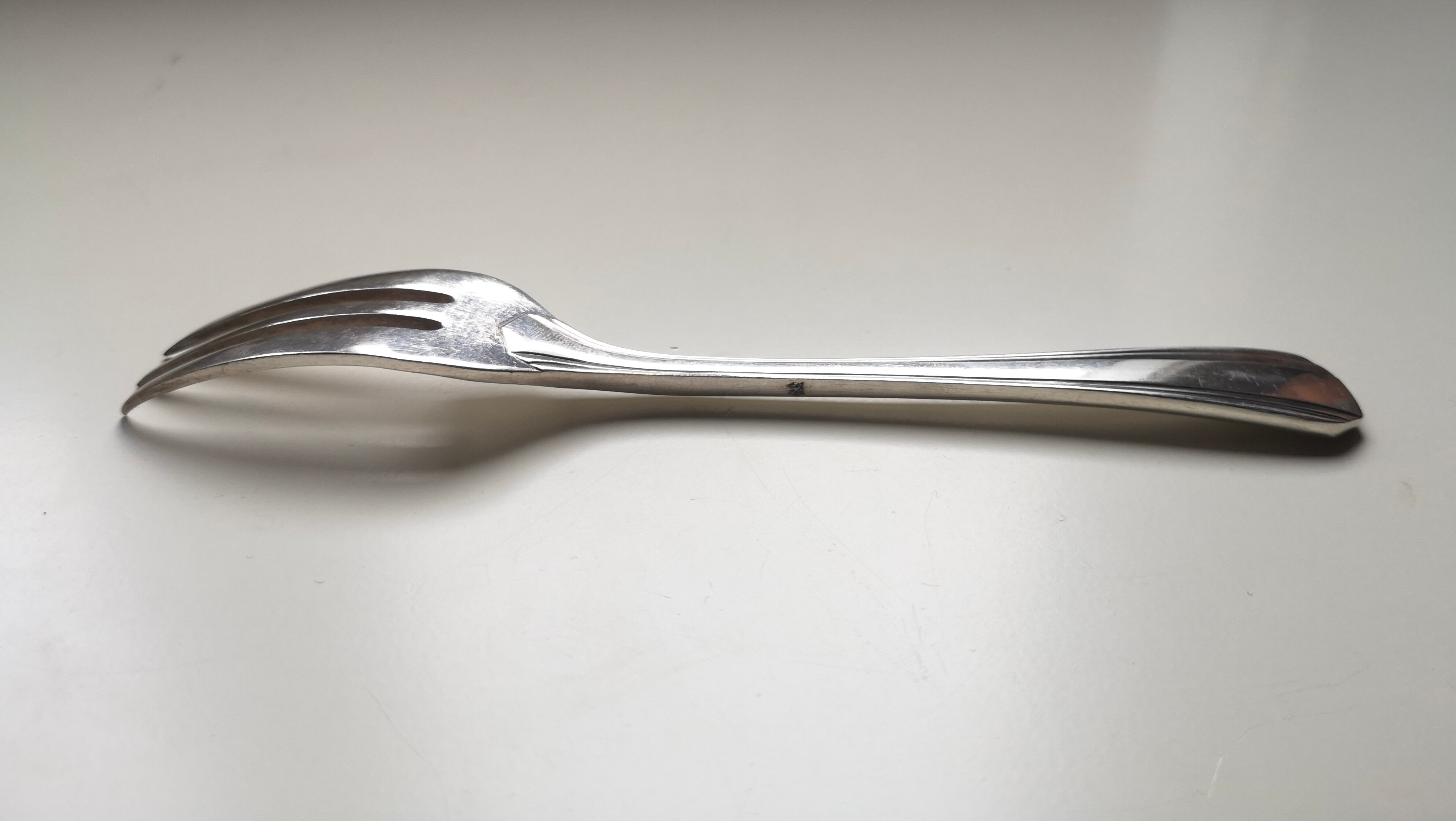 Old Christofle Model Boreal Art Deco by Luc Lanel 8 forks with desserts