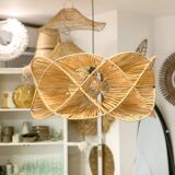 Natural rattan pendant light