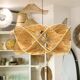 Natural rattan pendant light