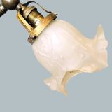 Art deco 1930s general electric brass goose neck table lamp