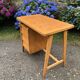 Vintage desk with beech compass legs with 3 drawers.