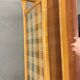 Lacquered wooden table from the 60s with revised door