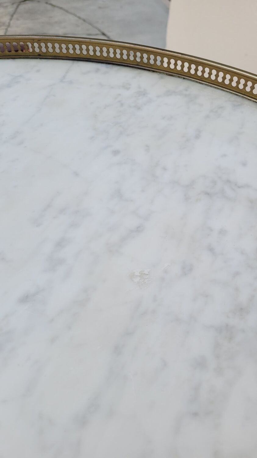 Antique Louis xvi style marble hot water bottle coffee table