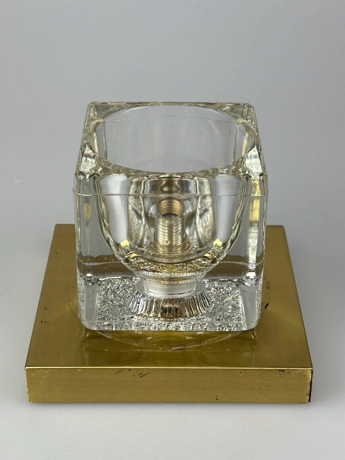 60s 70s Peill & Putzler Cube wall lamp ceiling lamp ice glass space design