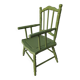 Green children's chair in turned wood