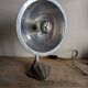 Cobra parabolic lamp with enameled cast iron base, Art Nouveau.