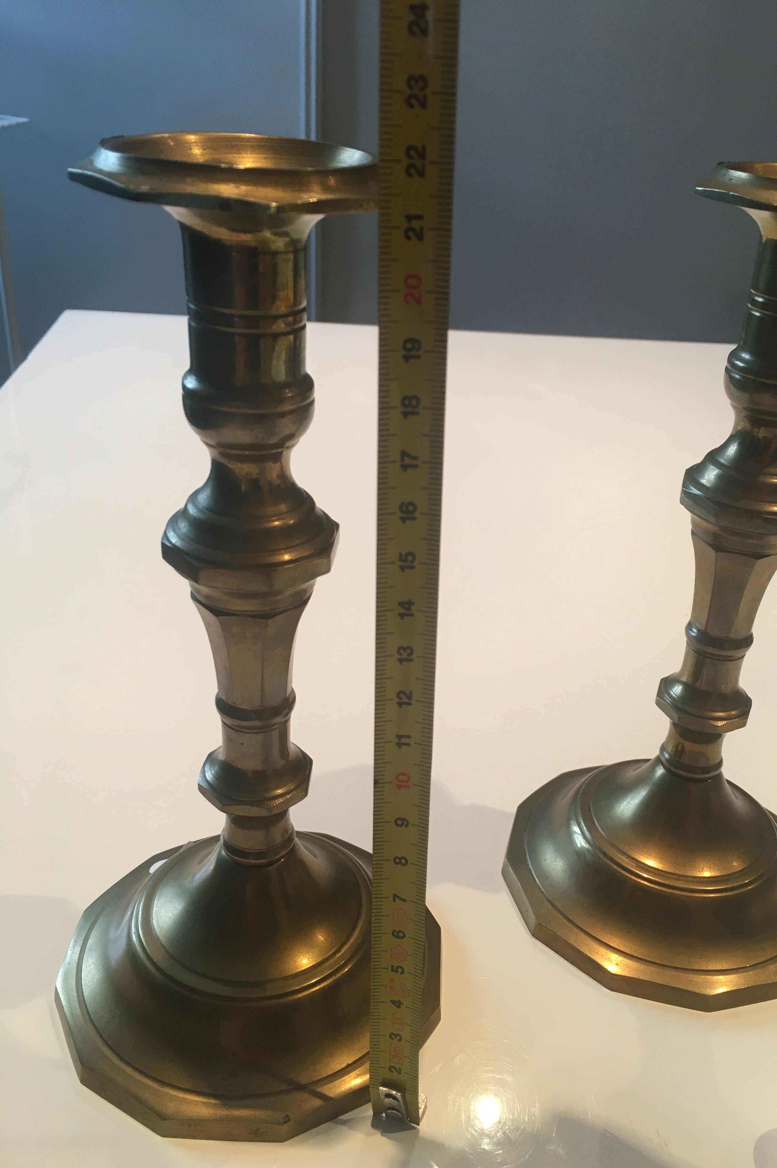 Brass candle holders