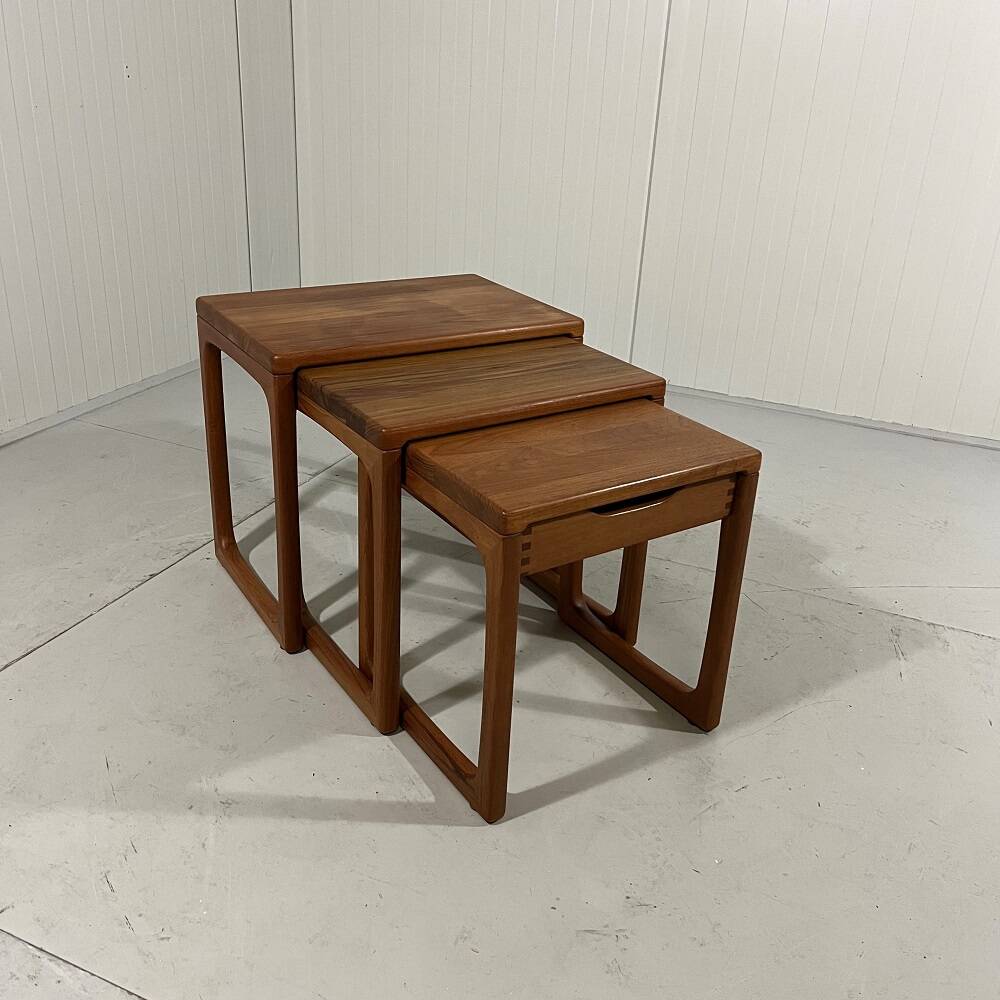 BR Gelsted teak nesting tables with drawer Denmark