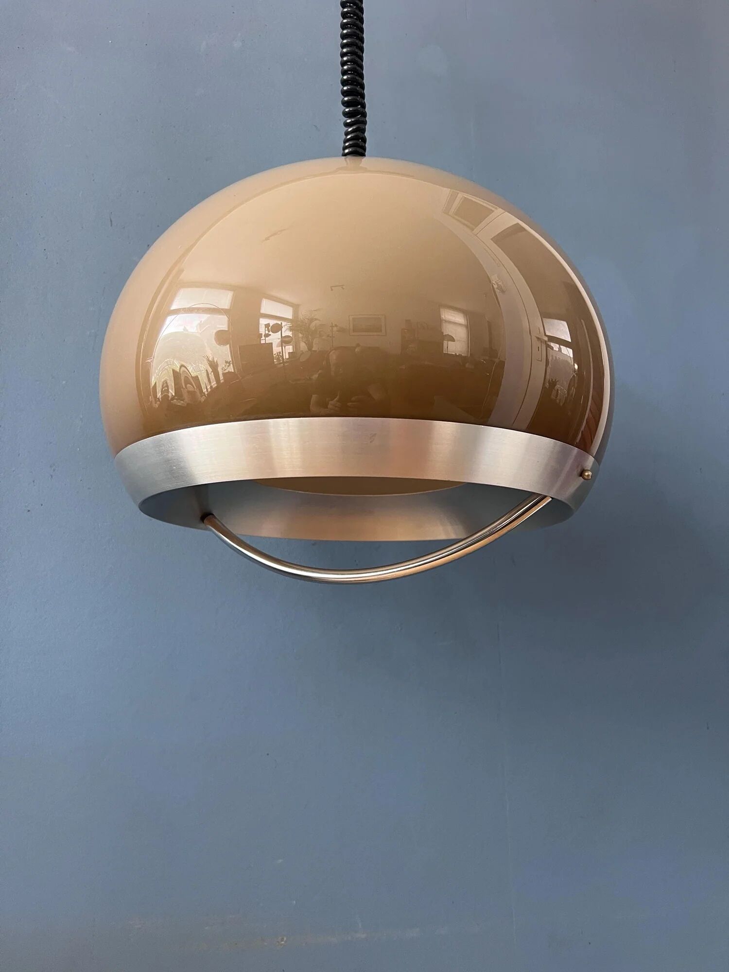 Vintage Dijkstra Space Age mushroom pendant lamp, mid-century modern ceiling light