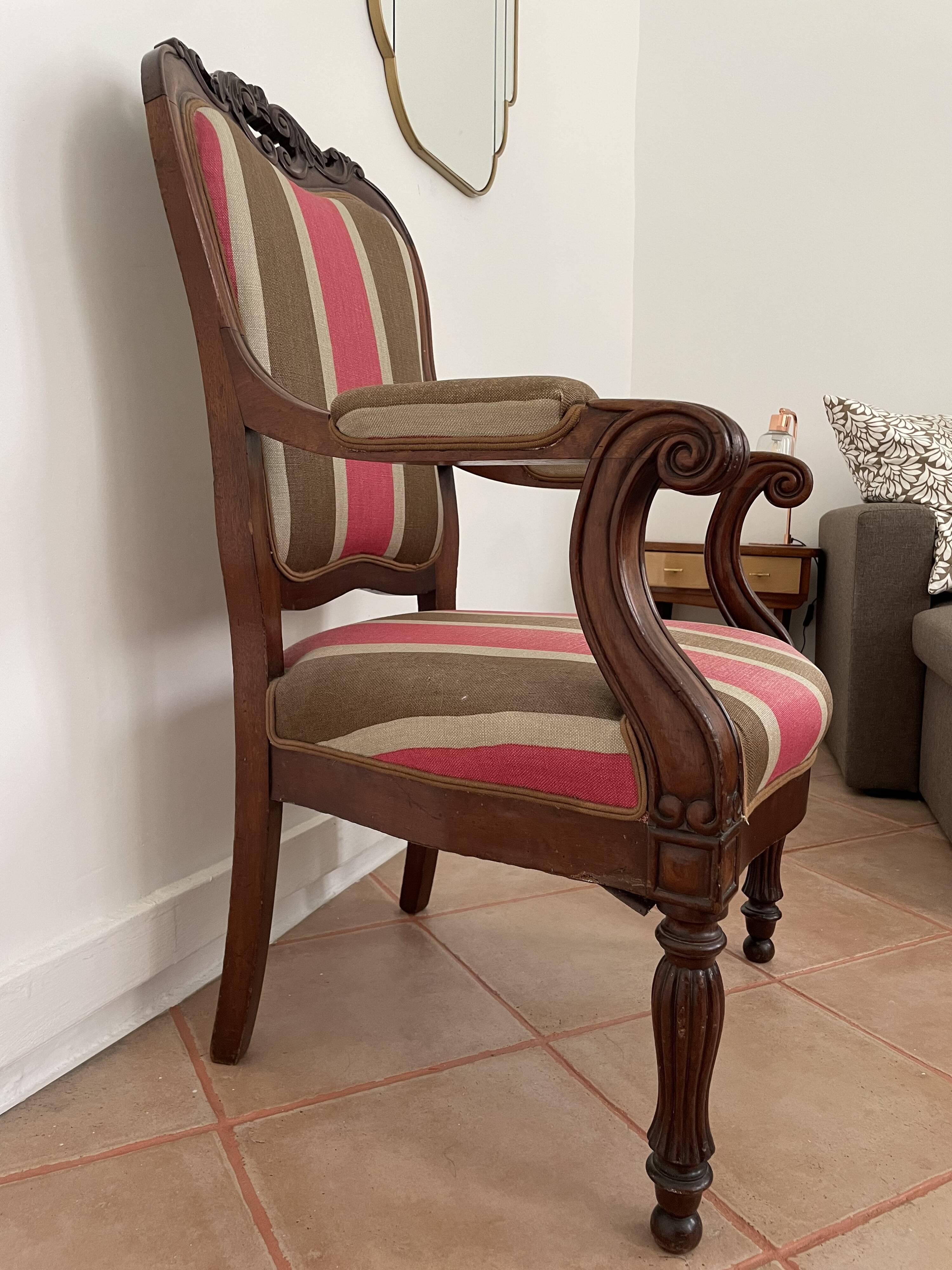 Antique Empire style armchair