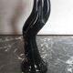 Vase baguier en céramique émail vintage