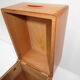 old mortised box in light varnished wood