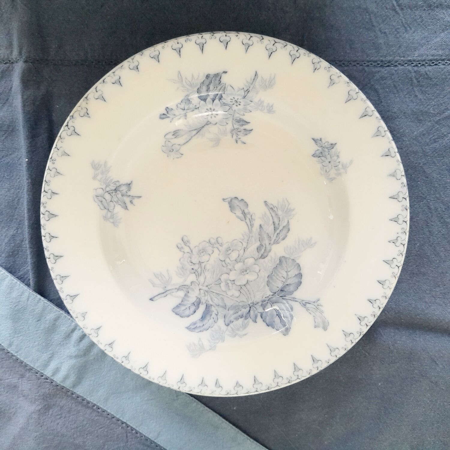 Hollow plates Flora of Sarreguemines - lot of 5