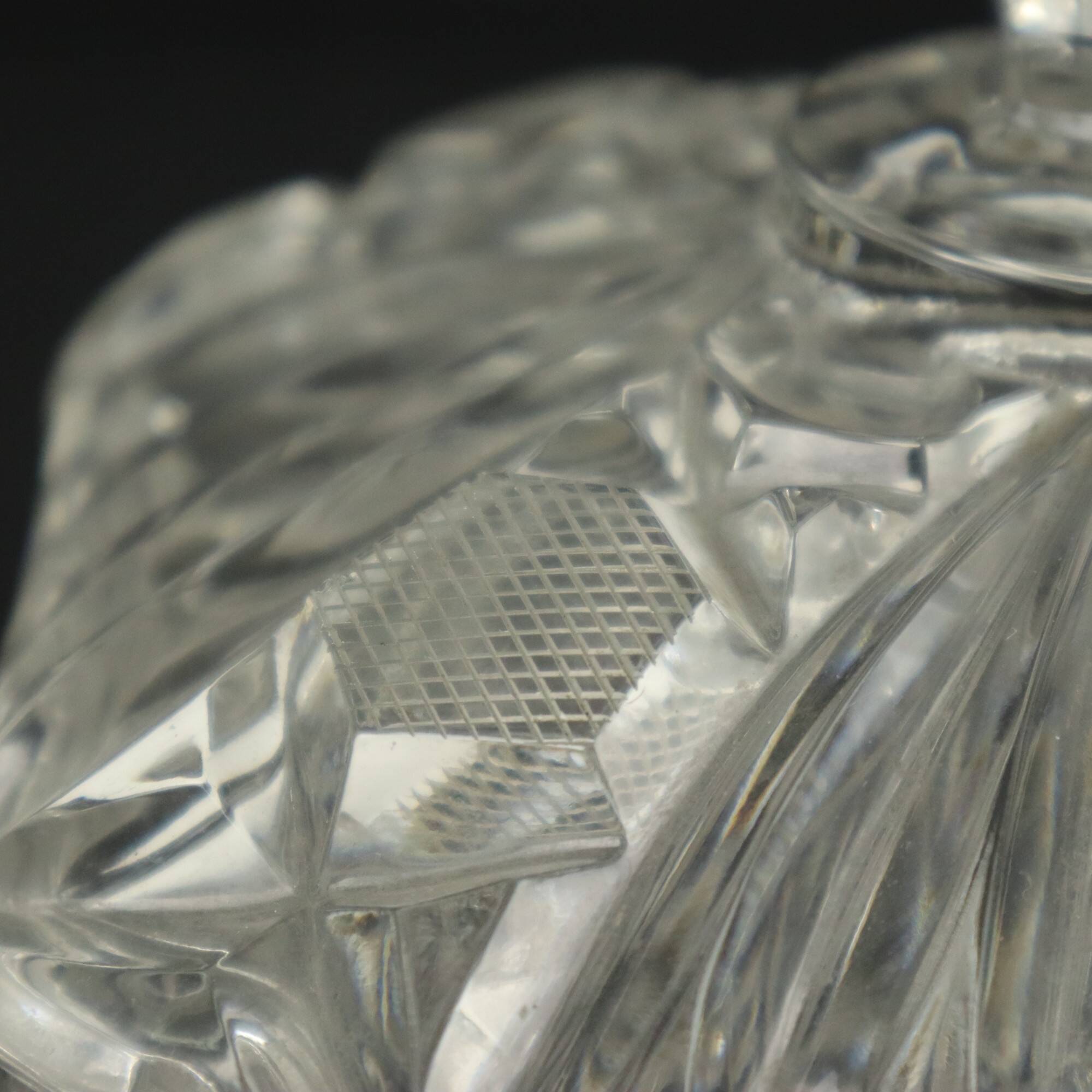 Vintage Crystal Bonbonnière Candy Jar with Lid Sixties