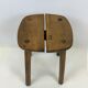 Wooden stool — Pierre Gautier-Delaye, France, 1960s