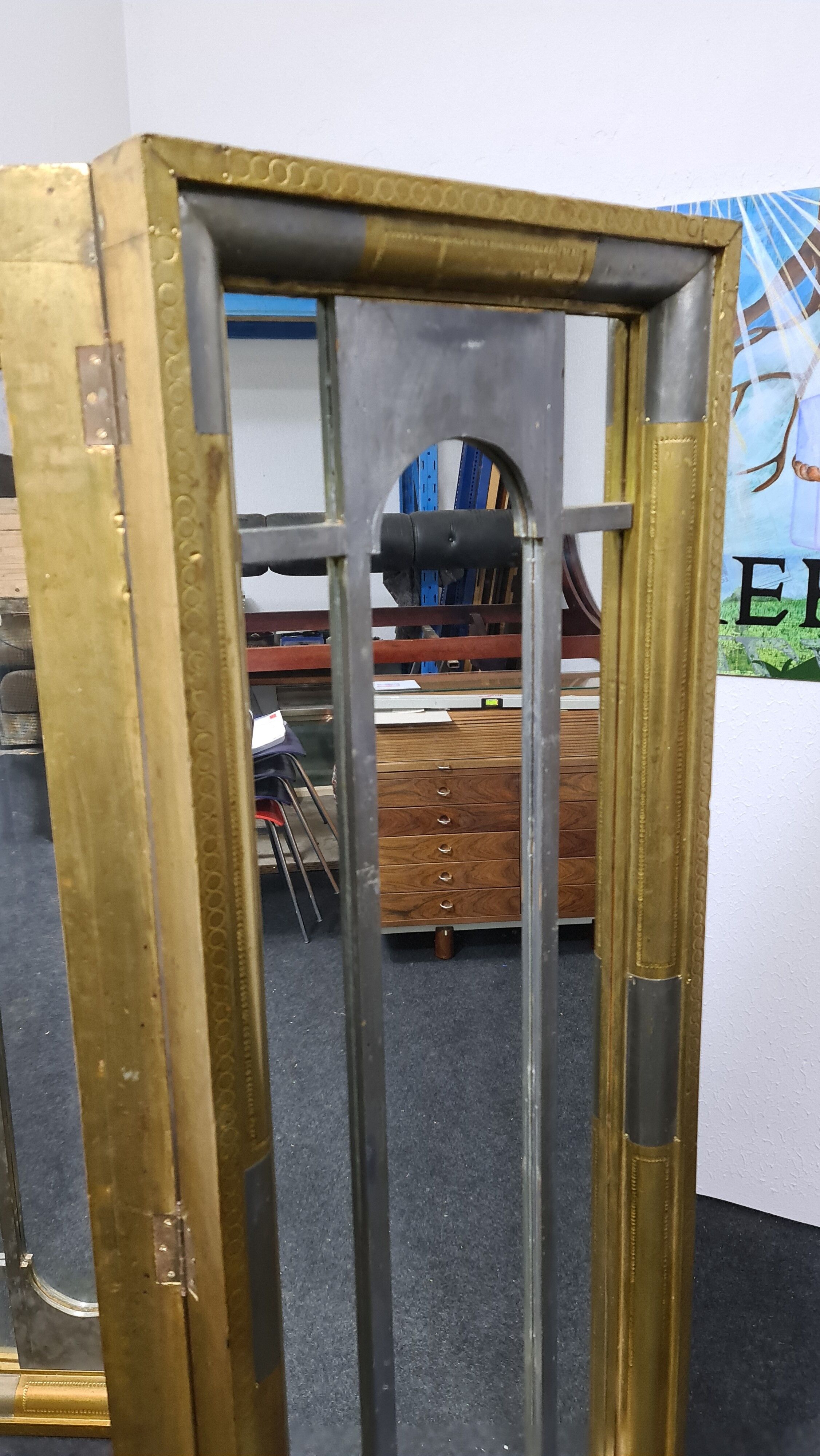 Vintage Brass mirror room divider