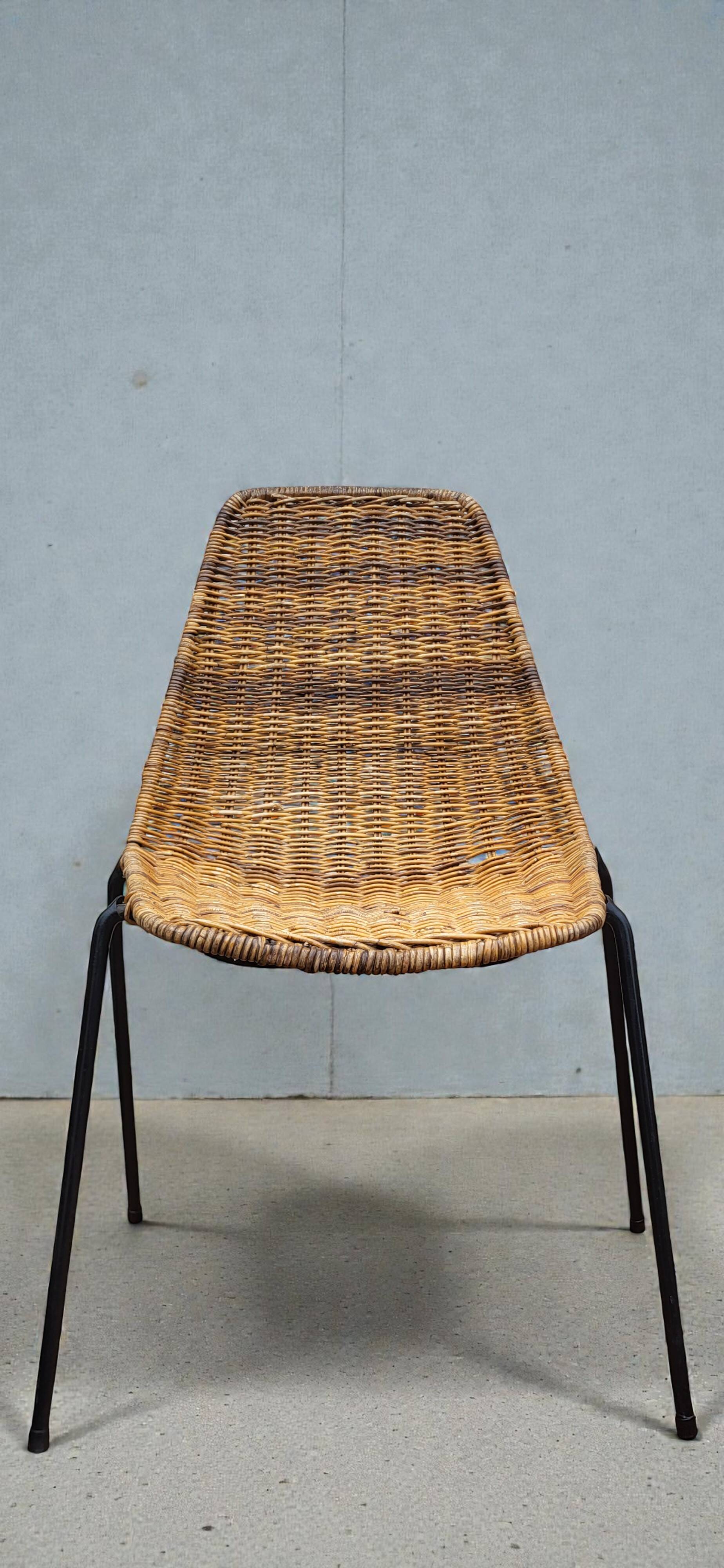 Wicker Basket Chairs by Gian Franco Legler, 1950s