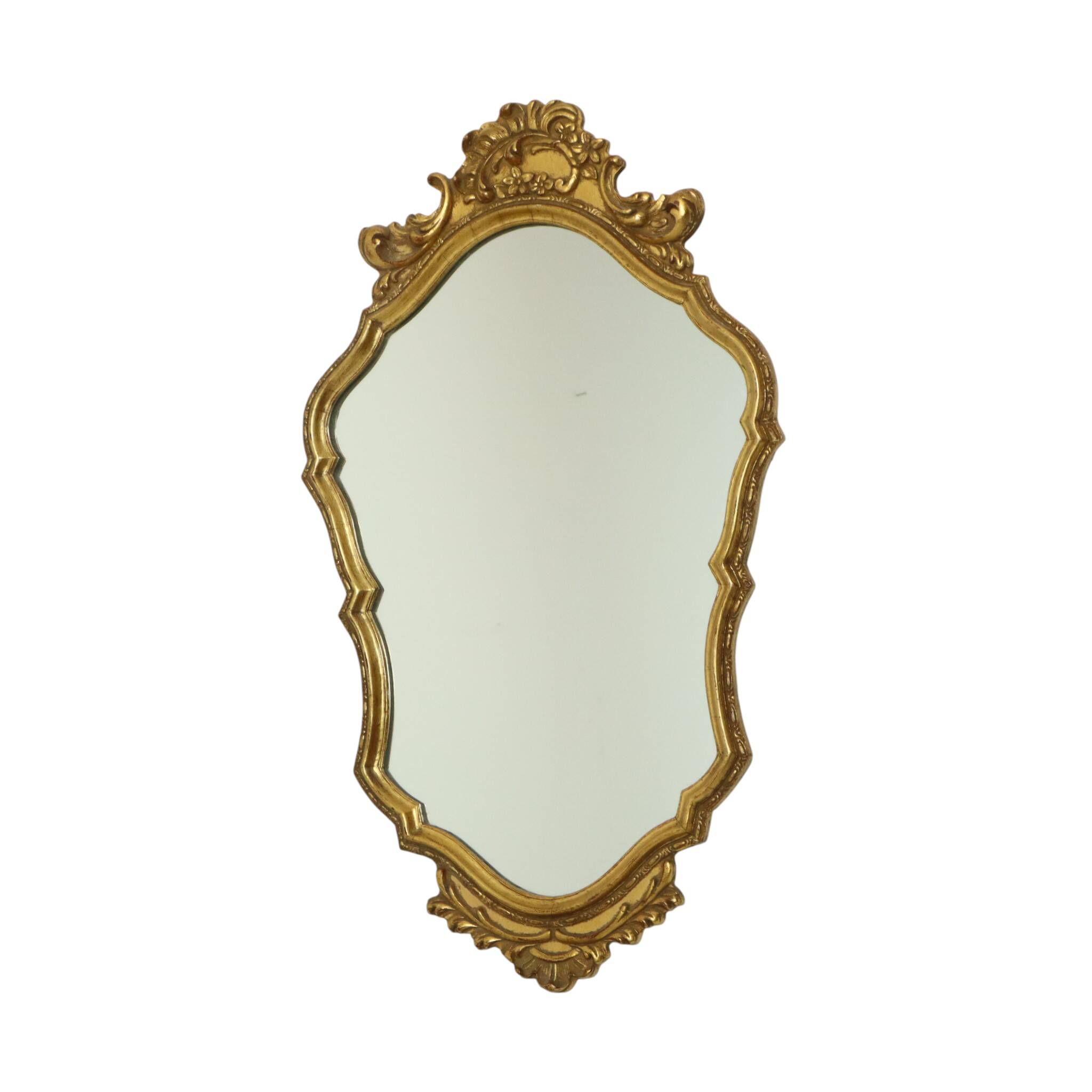 Classic Gold Leaf Mirror Crested Mirror Baroque Deknudt