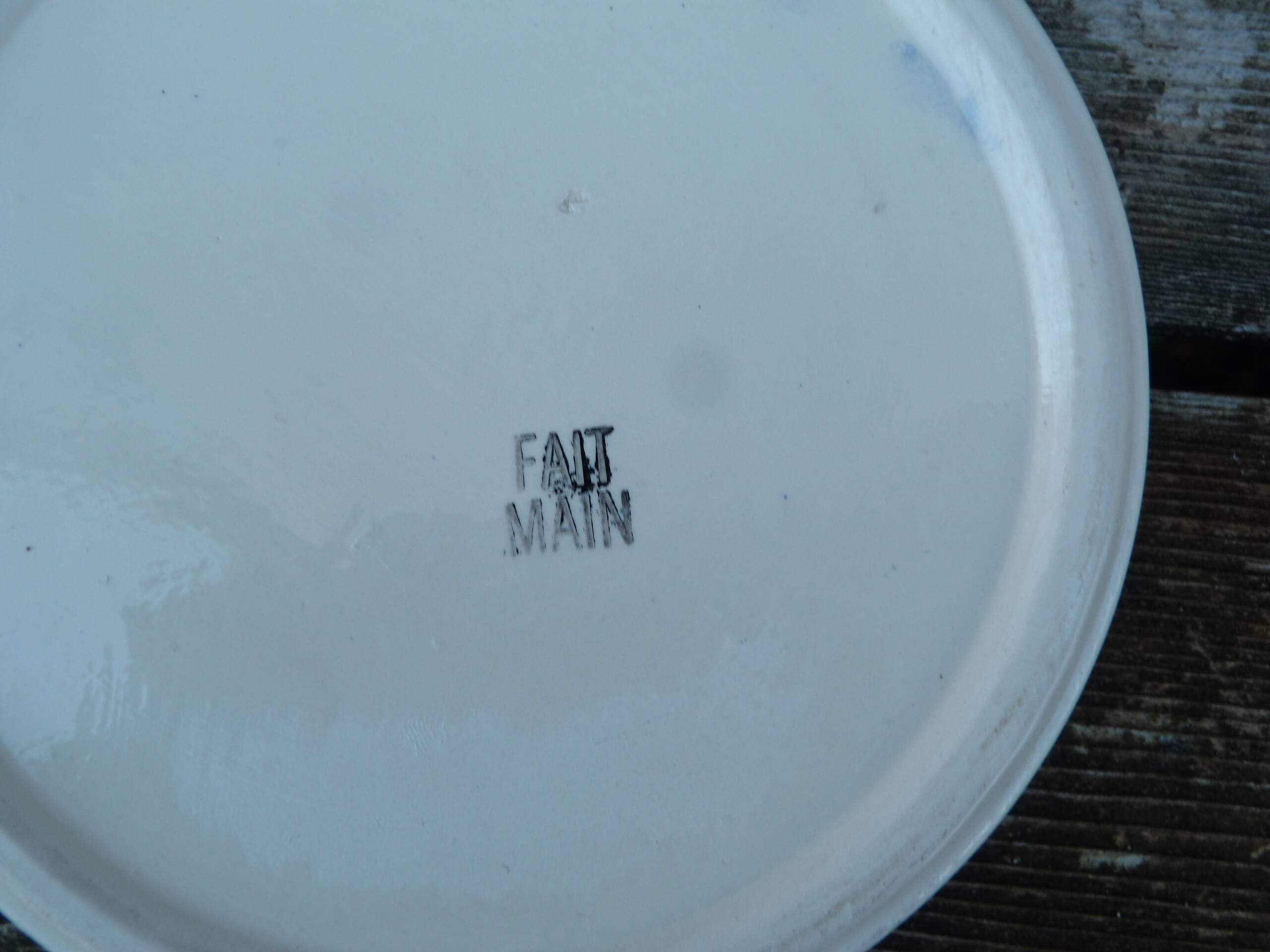 Small vintage Breton ceramic handmade dish