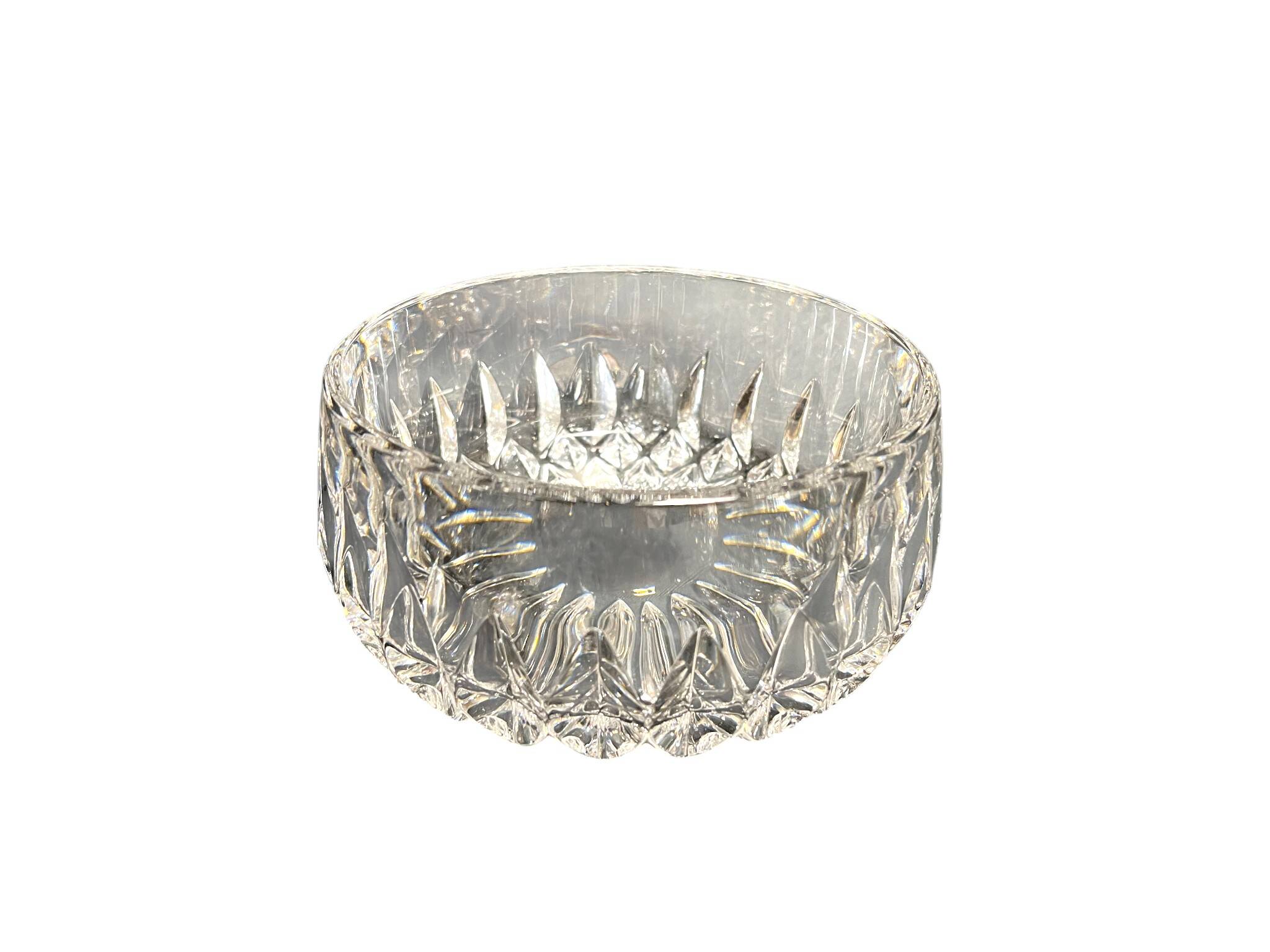 Vintage, 20th century cut crystal trinket dish