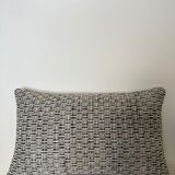 Cushion beige black white pattern