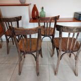 4 dark Luterma bistro chairs, sanded. Painting possible.