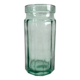 Vintage faceted glass jar vase
