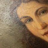 Portrait of a Woman from the 1920s, Oil on Plate, 55 x 60 cm