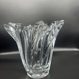 70s crystal vase