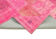 Handwoven oriental vintage 203 cm x 300 cm pink patchwork carpet