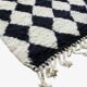 Black and white checkered rug - 300 x 260 cm
