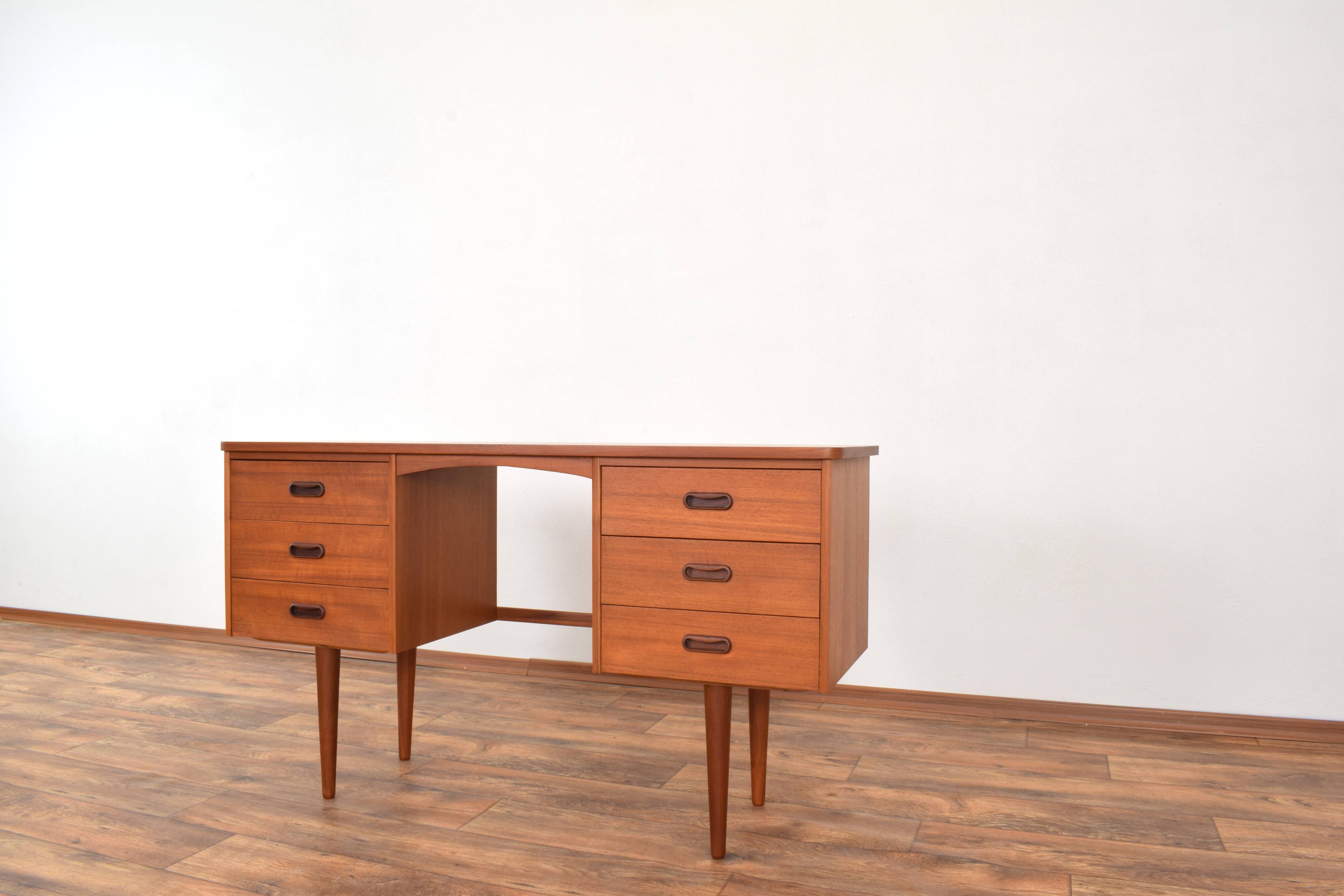 Mid-Century Danish Teak Desk, 1960s.