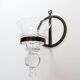 Wrought iron and glass wall candle holder by Bertil Vallien for Boda