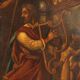 Peinture ancienne à sujet religieux, huile sur toile, XVIIe siècle