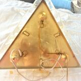Murano glass ceiling lamp, Maestri Vetrai, mid century, triangle, gold, gilded