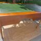 Green leather top desk