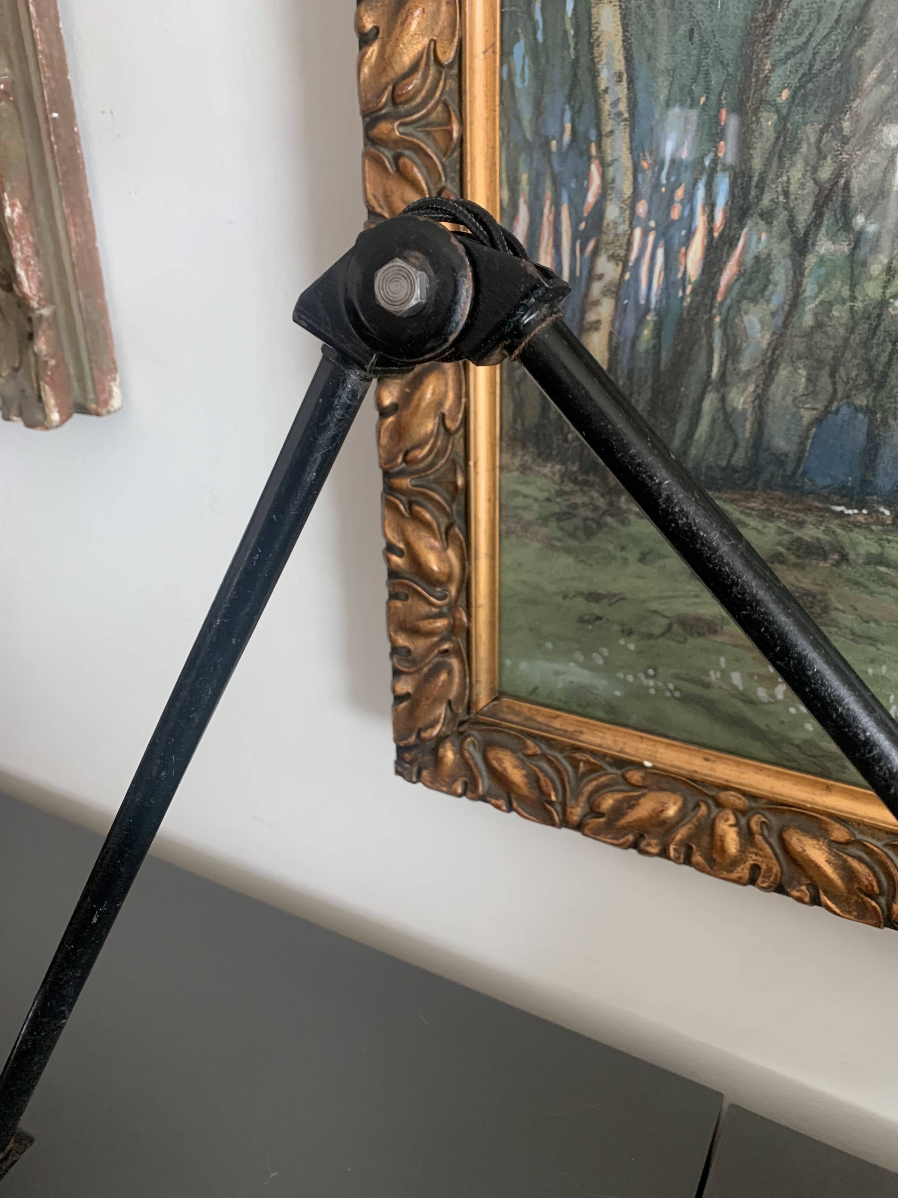 Vintage industrial adjustable table lamp, 1950s