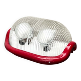 Red Walnut Floor Lamp Model by Achille Castiglioni for Flos, 1970s Mid-Century Modern Italy