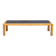 Bench in wood and leather by Salmistraro, Italy, 80s