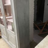 Old Patinated English Showcase Library