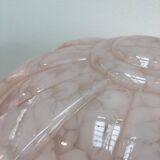 Large Art Deco ceiling light in pink Clichy glass