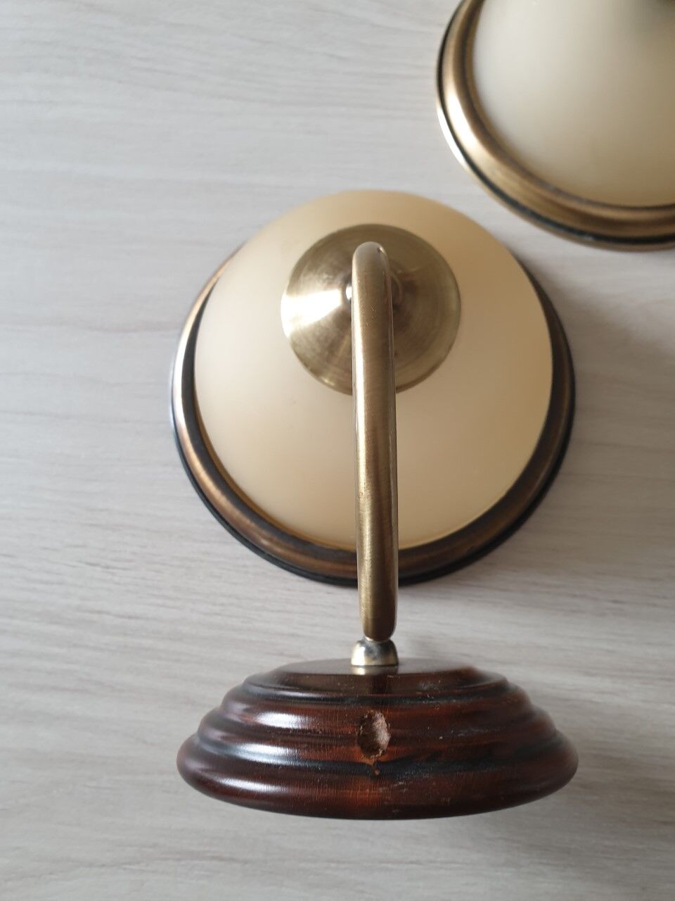 Pair of opaline wall lamps