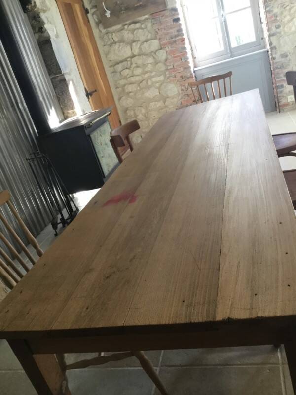 Farm table - 2m40 - 2 drawers