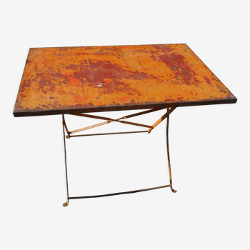 Rectangular garden table all metal folding